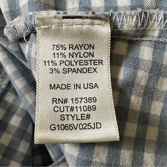 Blue Gingham Women's Mini Skirt - Picture 7 of 7